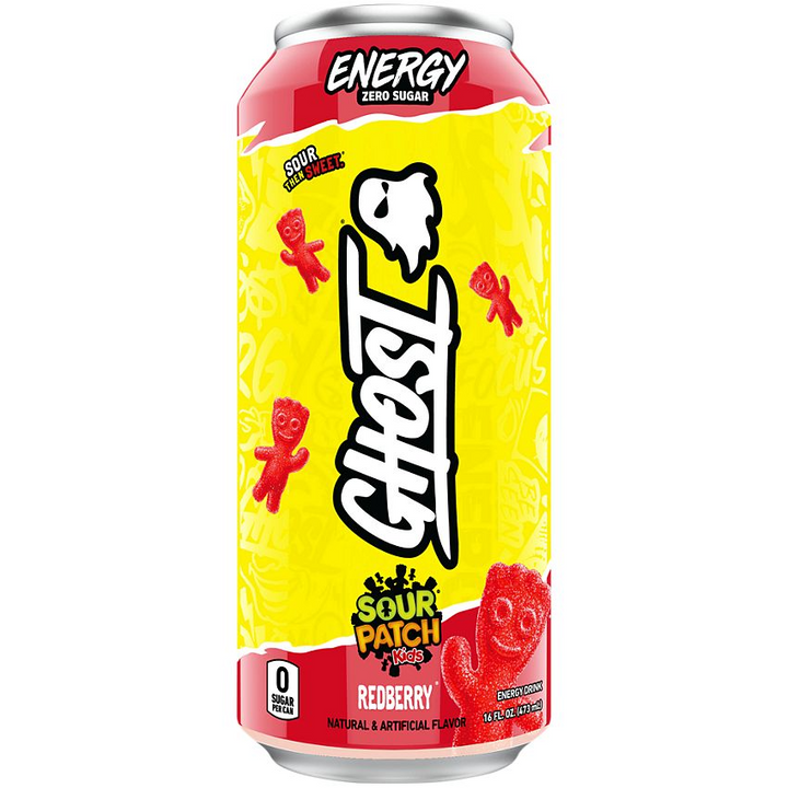 Ghost - ENERGY DRINK-Single Can-Sour Patch Kids Redberry-