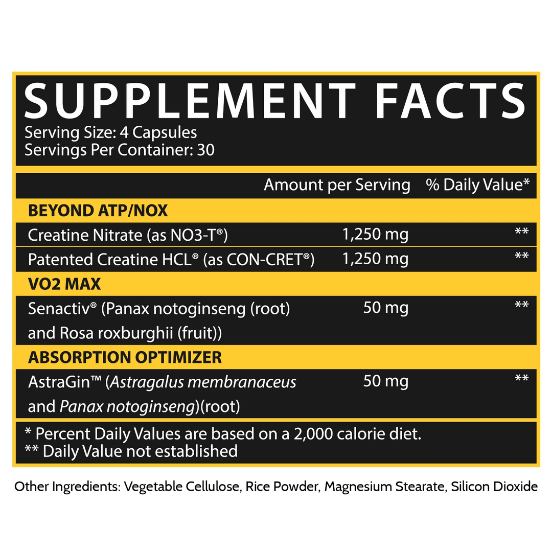 Inspired Nutraceuticals - CR3 v3 - 120 Capsules - Supplement Facts Panel