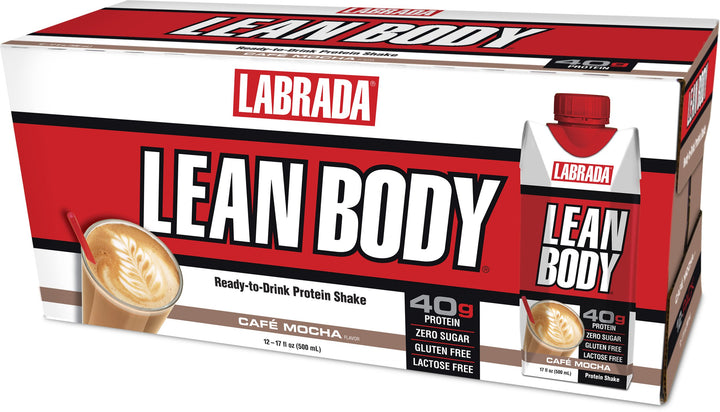 LaBrada - LEAN BODY Protein Shake-12-Pack (17 fl oz)-Cafe Mocha-