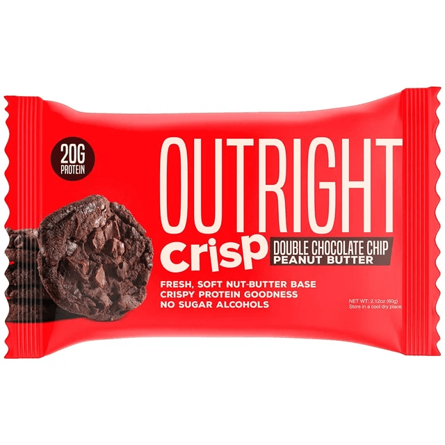 MTS Nutrition OUTRIGHT Crisp 60g Bar Double Chocolate Chip Peanut Butter