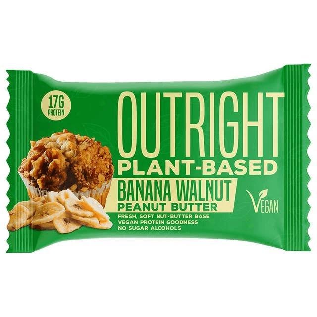 MTS Nutrition OUTRIGHT Plant-Based Protein Bar 60g Bar Banana Walnut Peanut Butter