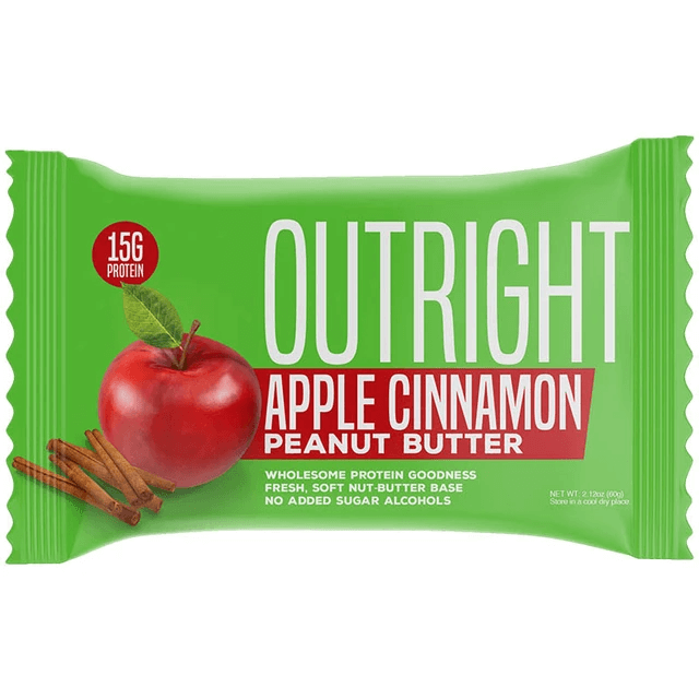MTS Nutrition OUTRIGHT Real Whole Food Protein Bar 60g Apple Cinnamon Peanut Butter-