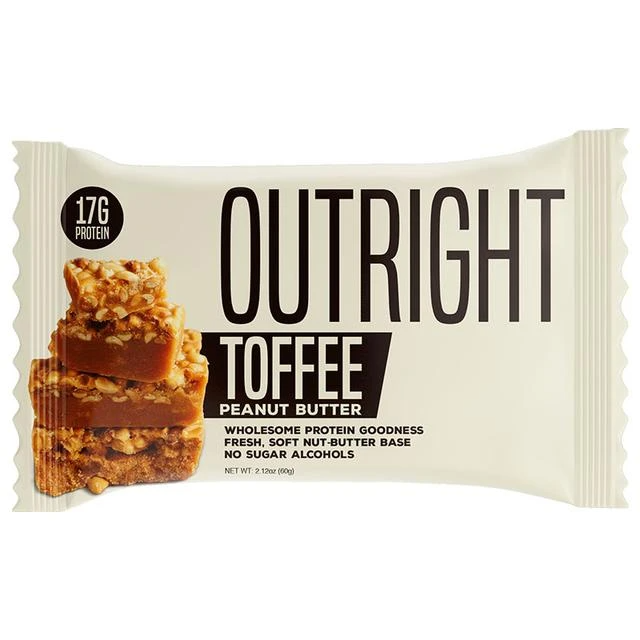 MTS Nutrition OUTRIGHT Real Whole Food Protein Bar 60g Toffee Peanut Butter