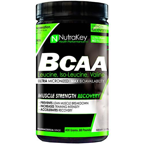 NutraKey - BCAA Powder - 44 Servings (400g) Unflavored-