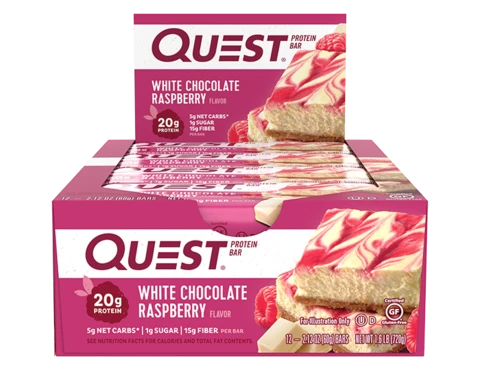 Quest Nutrition - PROTEIN BARS-12-Pack-White Chocolate Raspberry-
