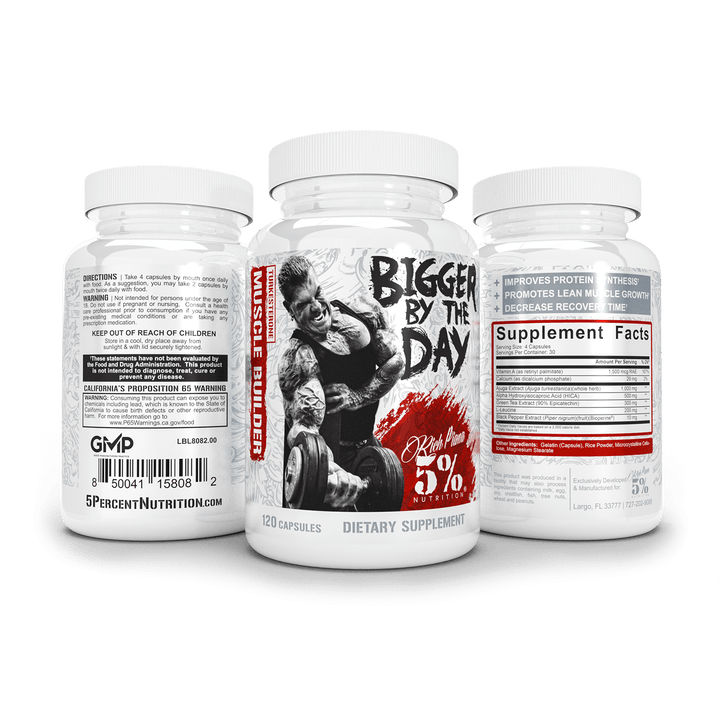 5% Nutrition - BIGGER BY THE DAY - 120 Capsules