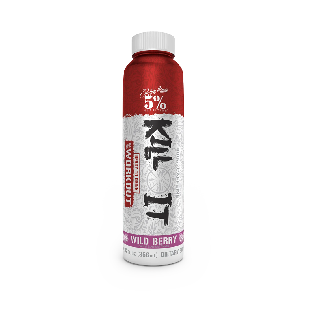 Kill It Ready-to-Drink Pre-Workout (12oz Bottle), Wildberry, 5% Nutrition Kill It Ready-to-Drink Pre-Workout (12oz Bottle), Wildberry, 5% Nutrition