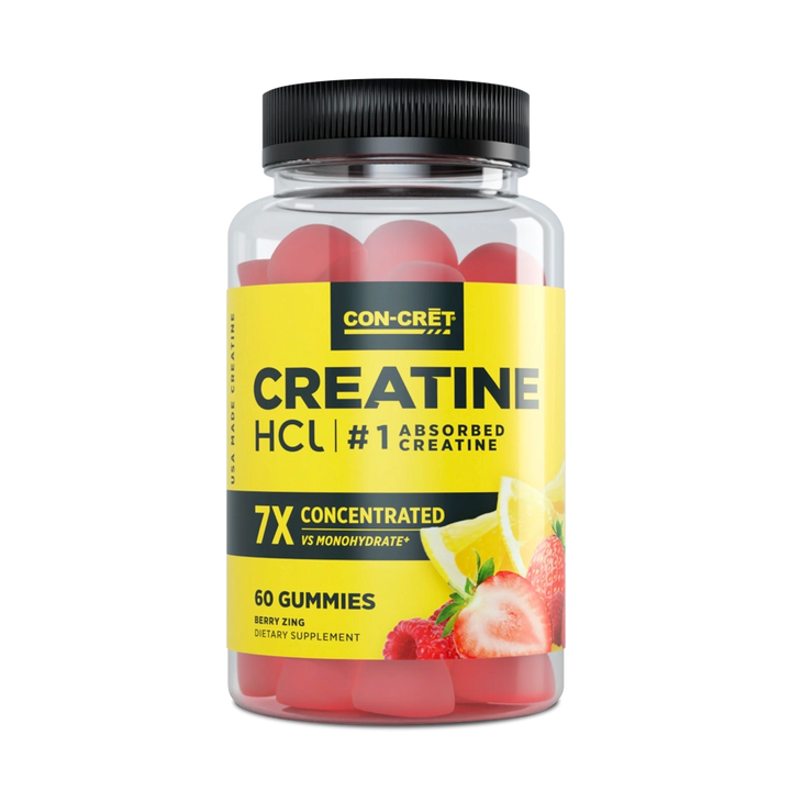 Con-Cret - Creatine HCL Gummies - 60 Gummies Berry Zing (Strawberry Lemonade)