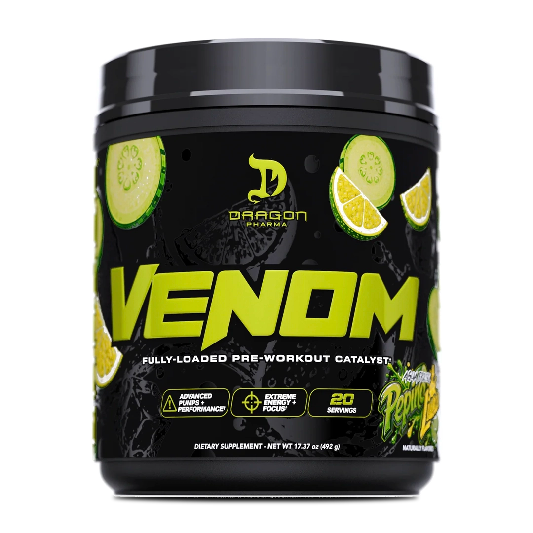 Dragon Pharma Venom, Agua Fresca Pepino Limon, 20 Servings