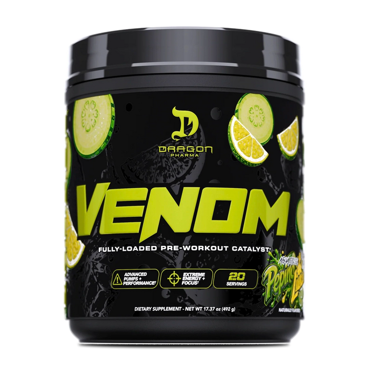 Dragon Pharma Venom, Agua Fresca Pepino Limon, 20 Servings