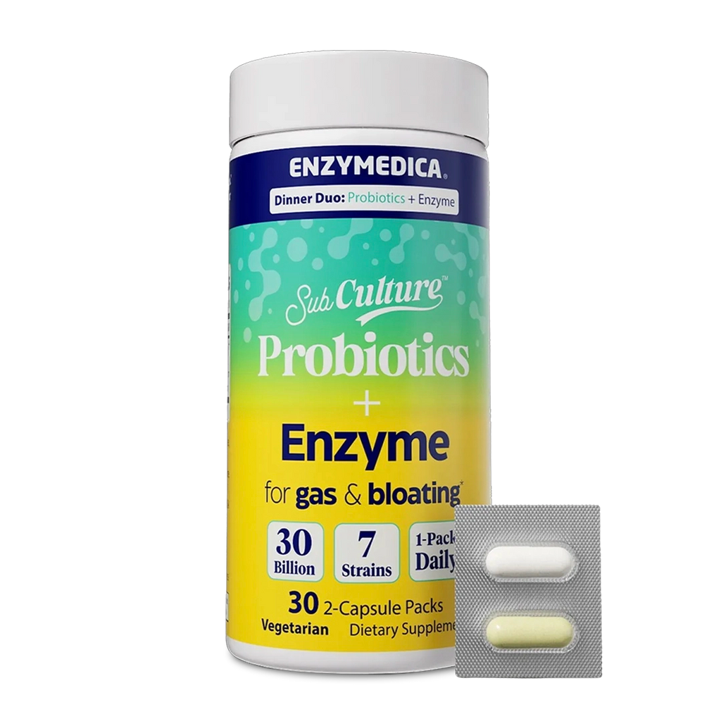 Enzymedica - SubCulture: Probiotics + Enzymes for Gas & Bloating