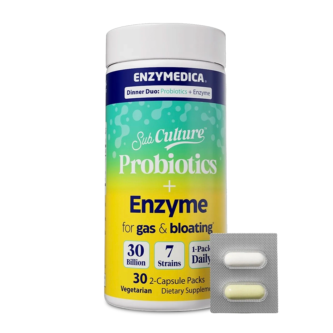 Enzymedica - SubCulture: Probiotics + Enzymes for Gas & Bloating