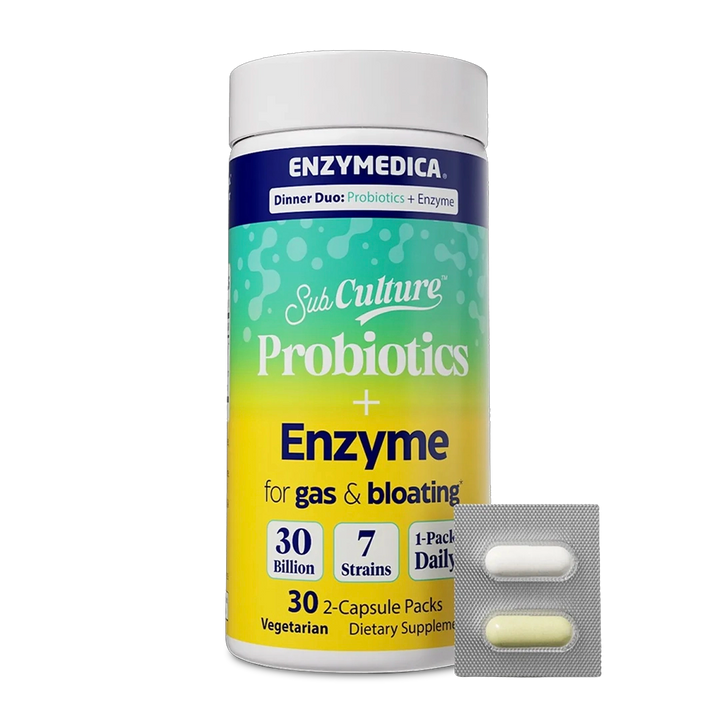 Enzymedica - SubCulture: Probiotics + Enzymes for Gas &amp; Bloating