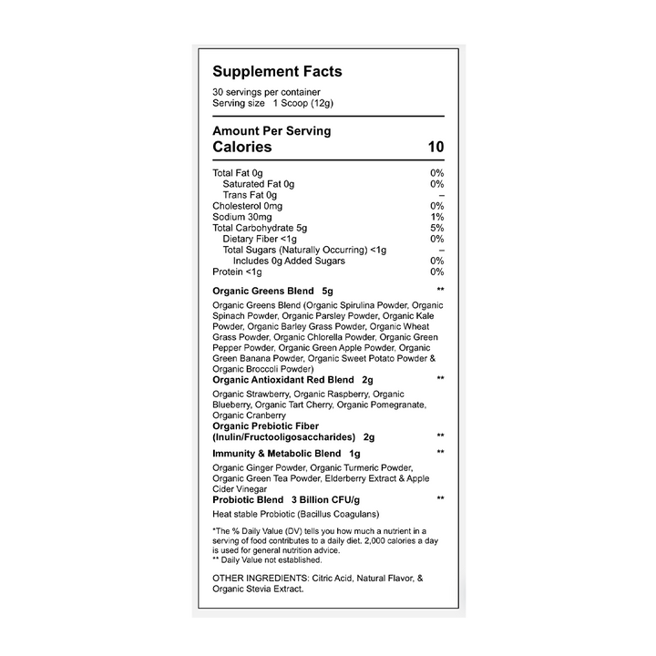 Gaspari Nutrition - Proven Greens & Reds 30 Servings