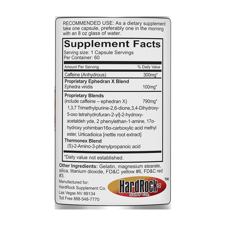 HardRock Supplements - EPH 100 - 60 Capsules