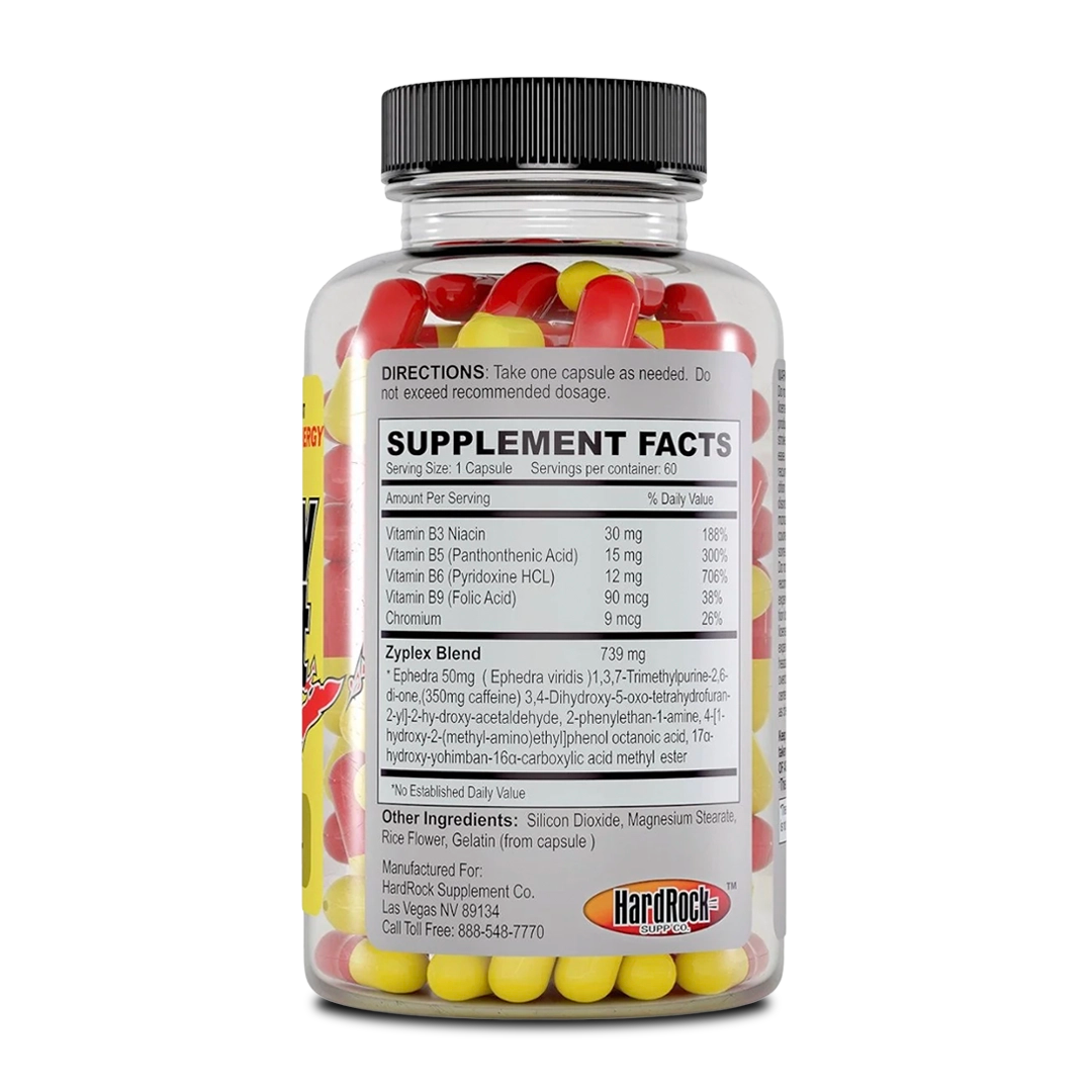 HardRock Supplements - Yellow Bullet Xtreme - 60 Capsules