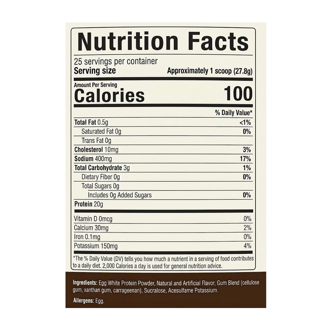 huevo - 100% Egg White Protein Powder