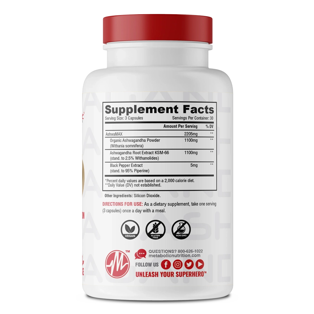 Metabolic Nutrition - Ashwagandha - 90 Capsules
