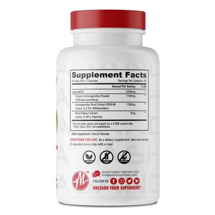 Metabolic Nutrition - Ashwagandha - 90 Capsules