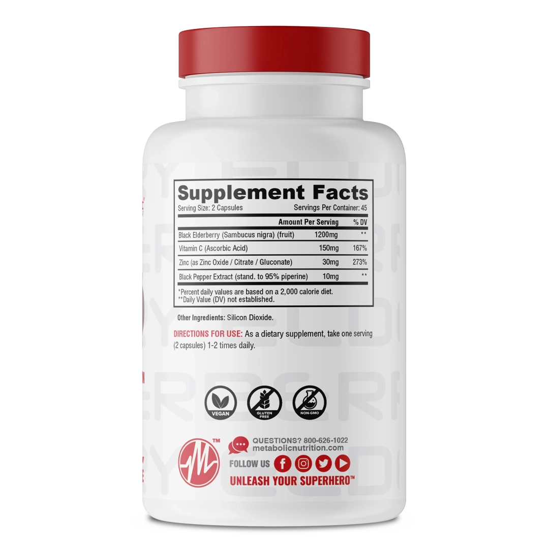 Metabolic Nutrition - Elderberry - 90 Capsules