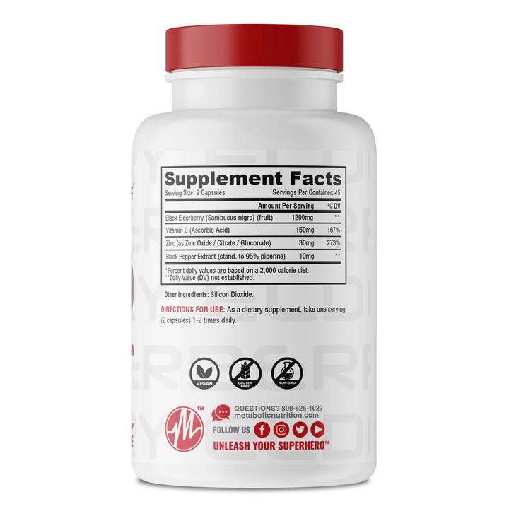 Metabolic Nutrition - Elderberry - 90 Capsules