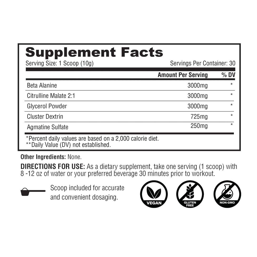Metabolic Nutrition - Stim-Free Pump - 30 Servings Unflavored