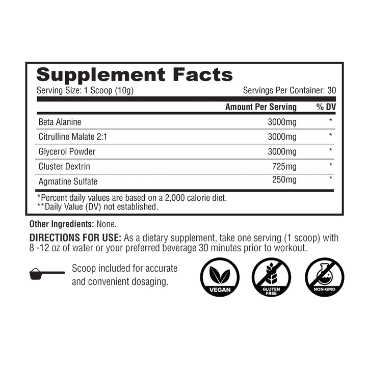 Metabolic Nutrition - Stim-Free Pump - 30 Servings Unflavored