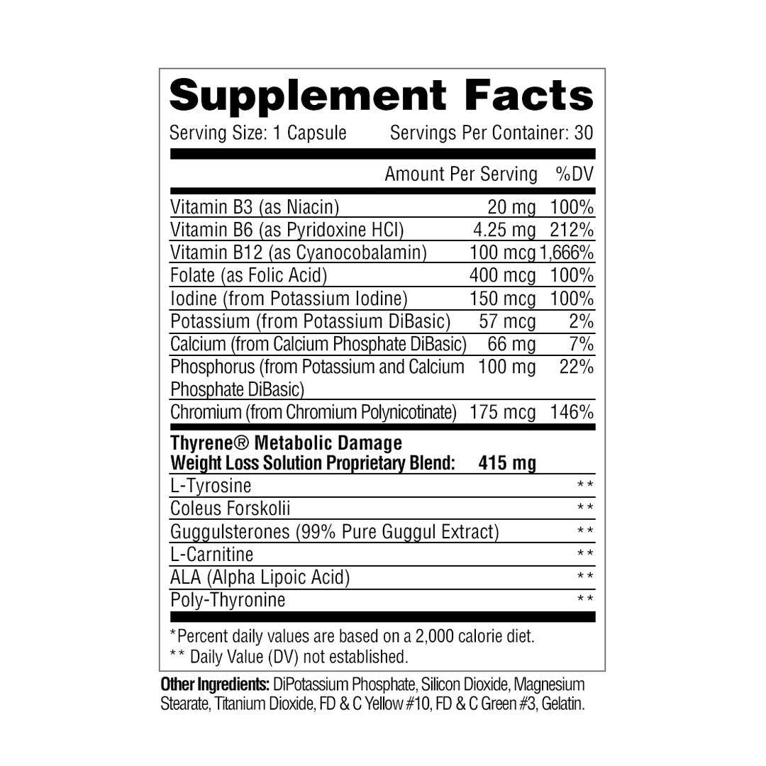Metabolic Nutrition - Thyrene - 30 Capsules