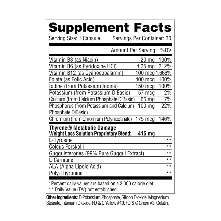 Metabolic Nutrition - Thyrene - 30 Capsules