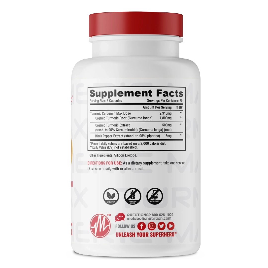 Metabolic Nutrition - Turmeric - 90 Capsules