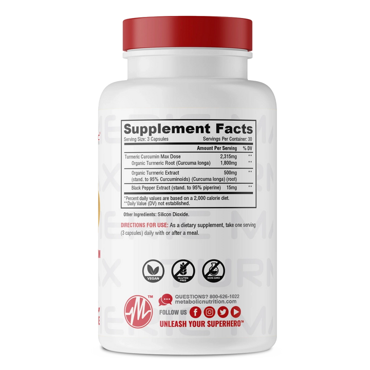 Metabolic Nutrition - Turmeric - 90 Capsules