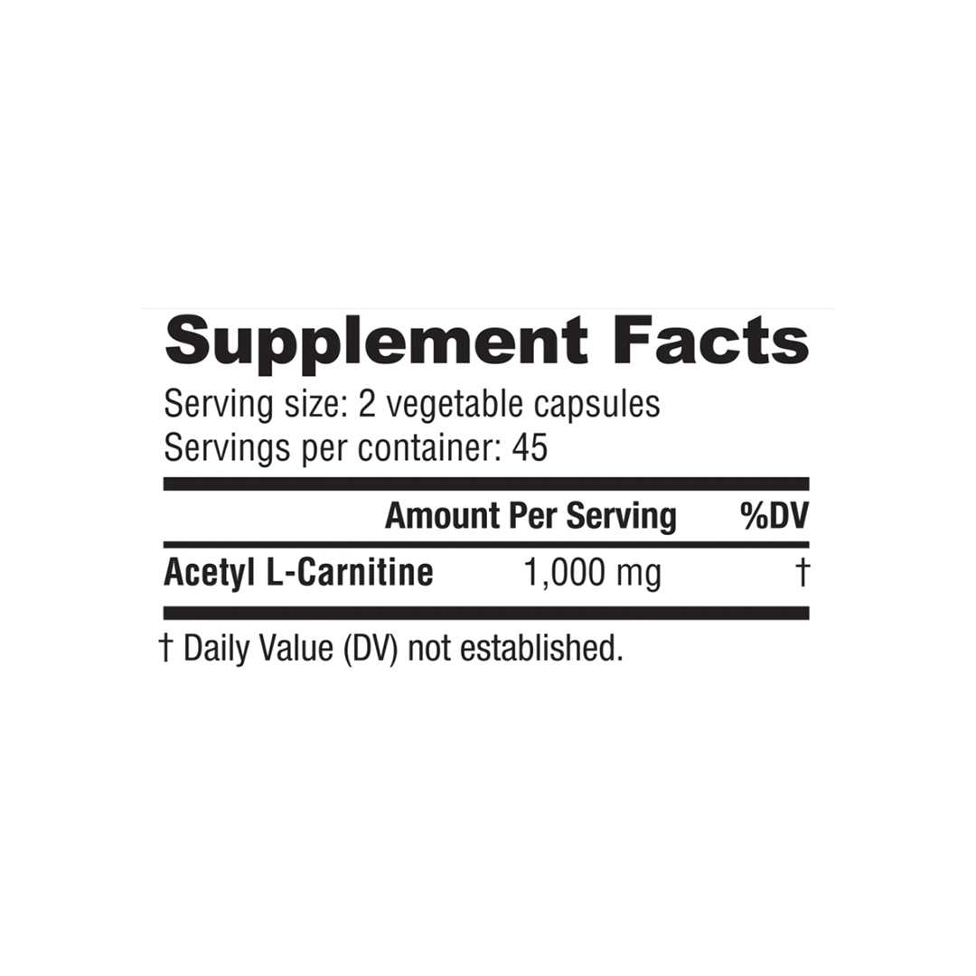 NutraBio - ACETYL L-CARNITINE