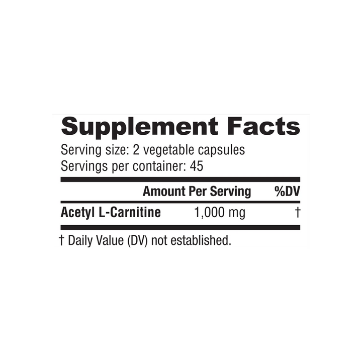 NutraBio - ACETYL L-CARNITINE