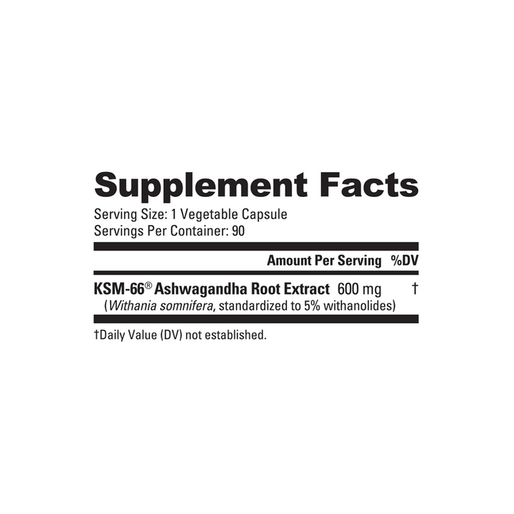 NutraBio - Ashwagandha KSM-66 - 90 Capsules