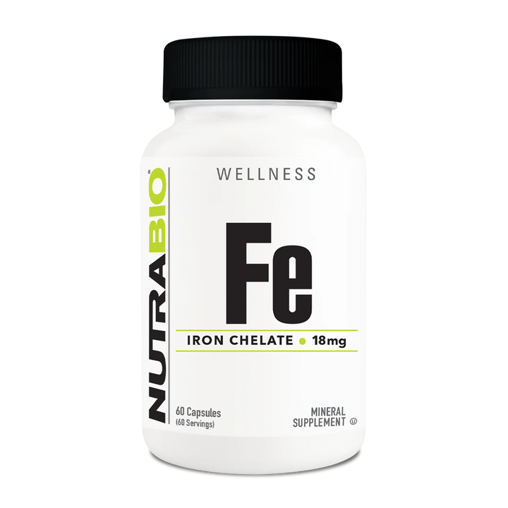 NutraBio - IRON CHELATE - 60 Capsules