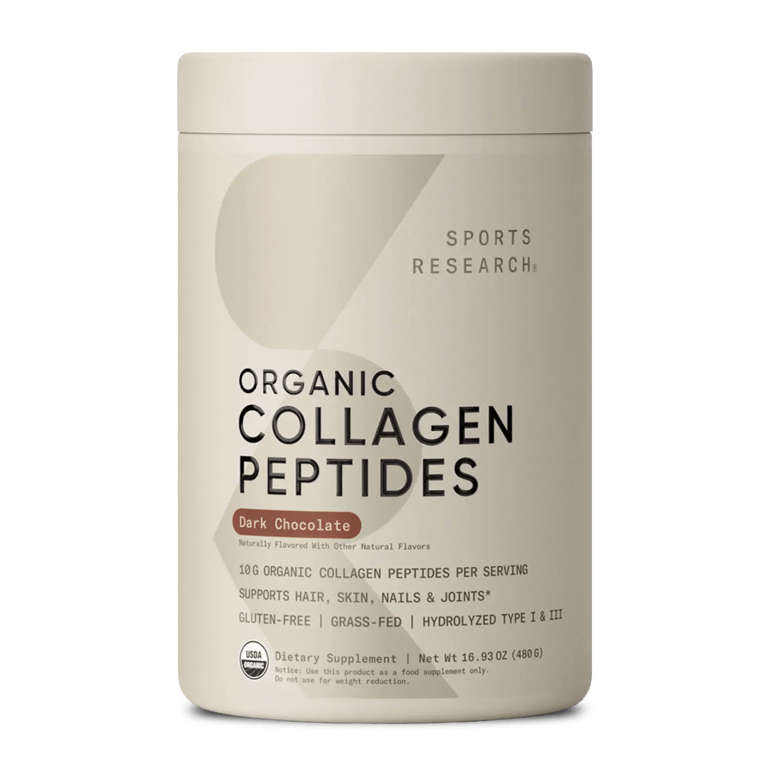 Sports Research - Organic Collagen Peptides - 30 Servings - Dark Chocolate