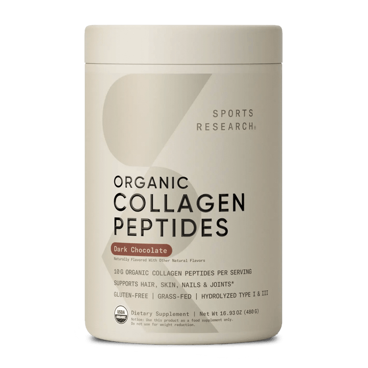 Sports Research - Organic Collagen Peptides - 30 Servings - Dark Chocolate