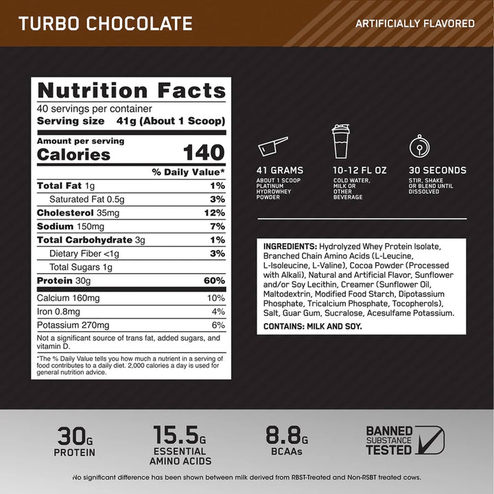 Optimum Nutrition - Platinum Hydro Whey