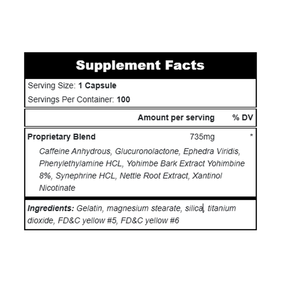 HardRock Supplements - Yellow Bullet - 60 Capsules