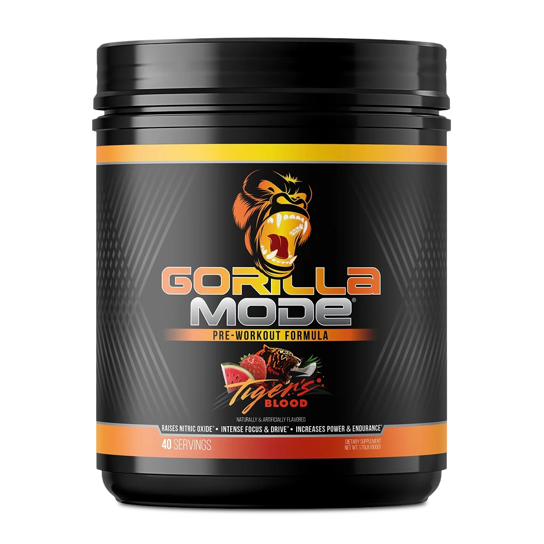 gorilla mind l carnitine Gorilla Mode Pre-Workout 9g Citrulline Creatine 400mg Caffeine Gibson's - Prioritize your mg:5mg/5mg X 3pk age:adults-50+