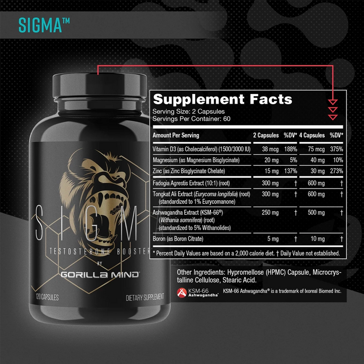 Gorilla Mind - Sigma - 120 Capsules