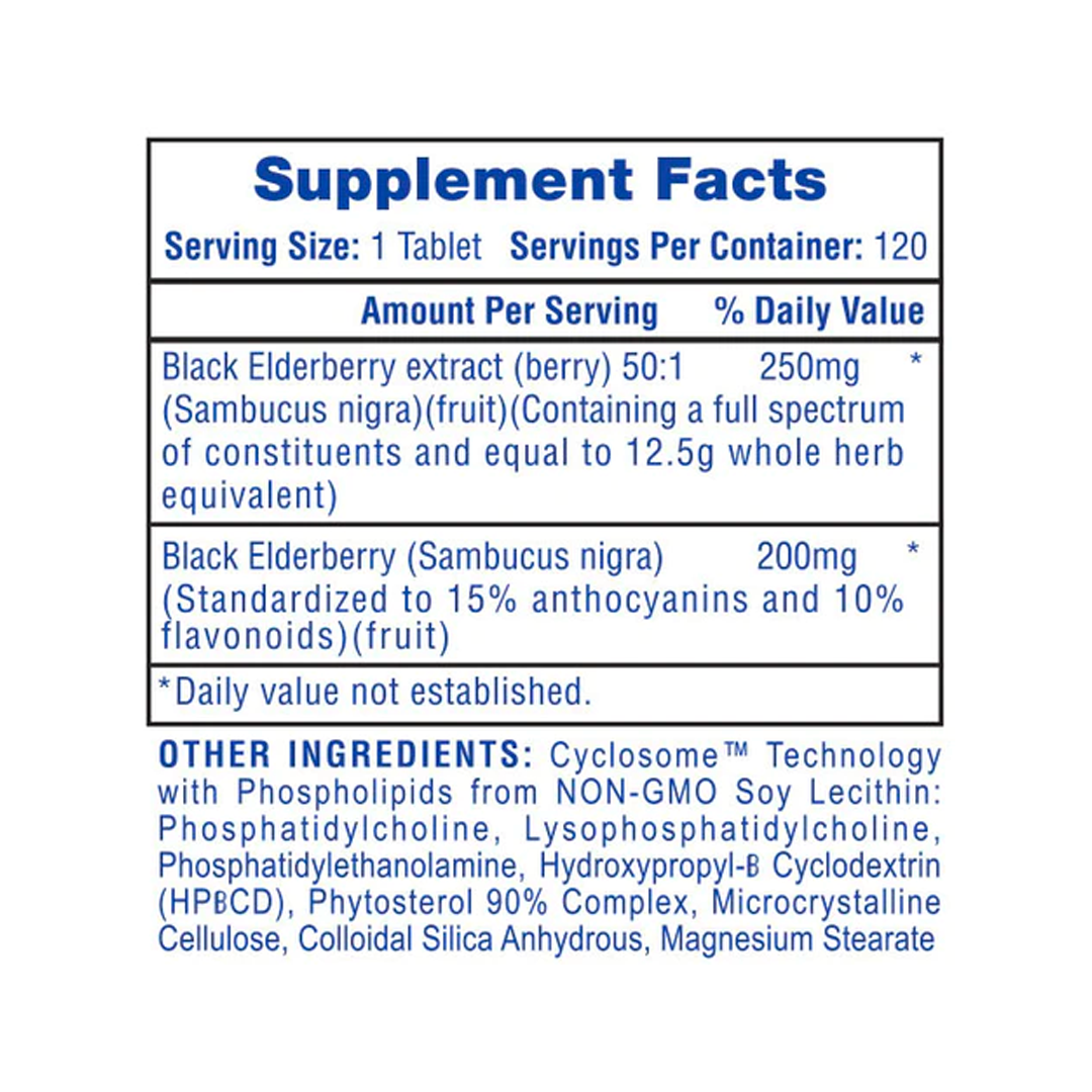 Hi-Tech Pharmaceuticals - Black Elderberry - 120 Tablets