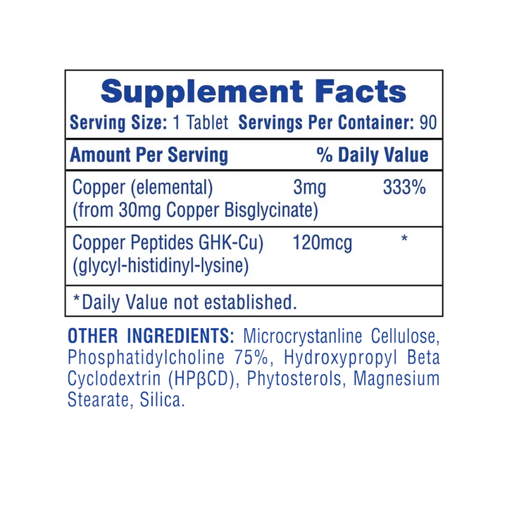 Hi-Tech Pharmaceuticals - Copper Peptides+ - 90 Tablets