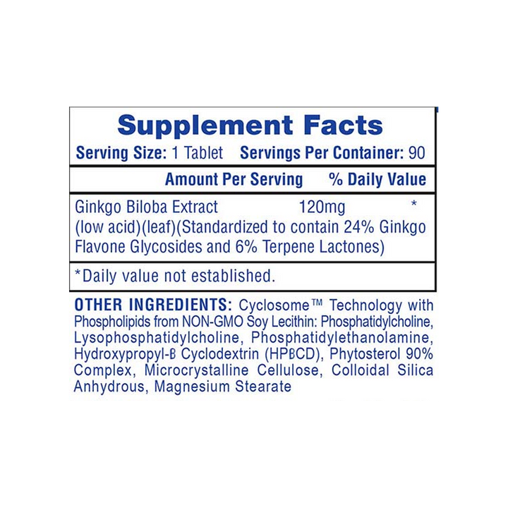 Hi-Tech Pharmaceuticals - Gingko Biloba- 90 Tablets