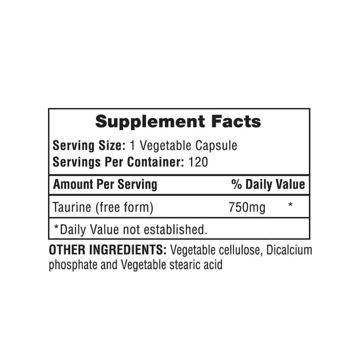 Hi-Tech Pharmaceuticals - Taurine 750 - 120 Capsules