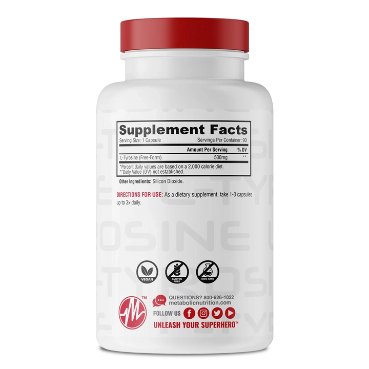 Metabolic Nutrition - L-Tyrosine - 90 Capsules