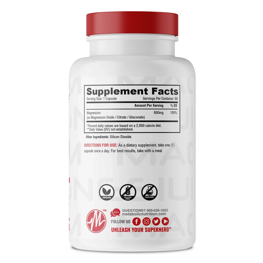 Metabolic Nutrition - Magnesium - 90 Capsules