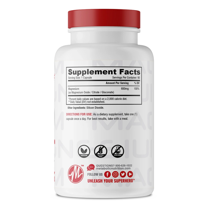Metabolic Nutrition - Magnesium - 90 Capsules