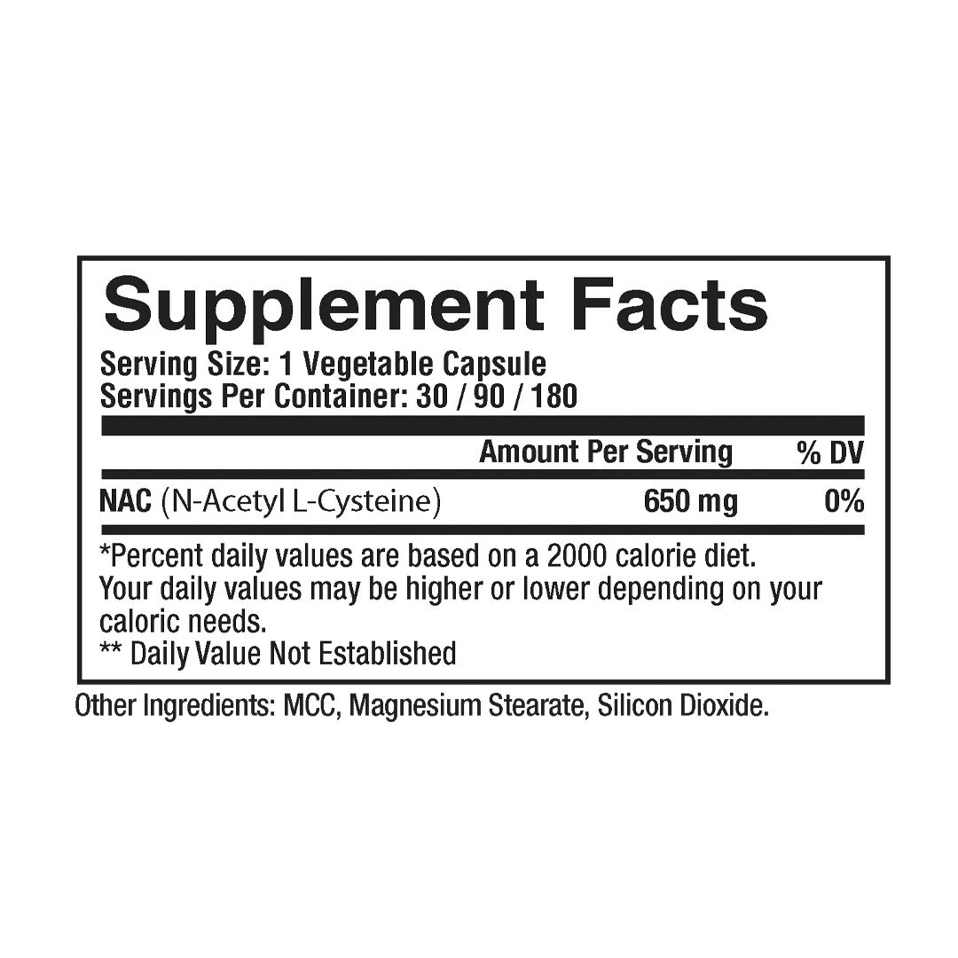 Metabolic Nutrition - NAC - 30 Capsules