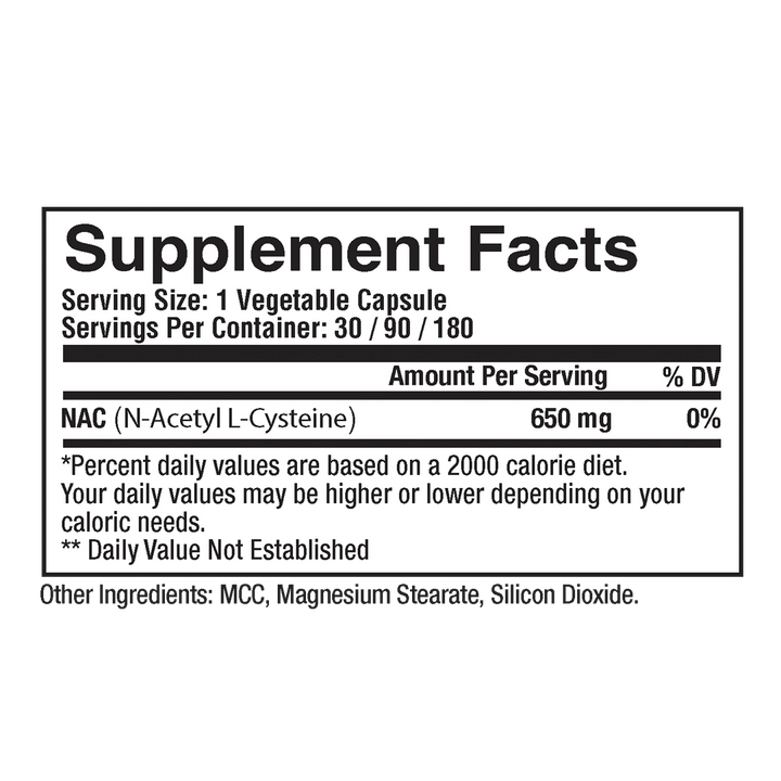 Metabolic Nutrition - NAC - 30 Capsules